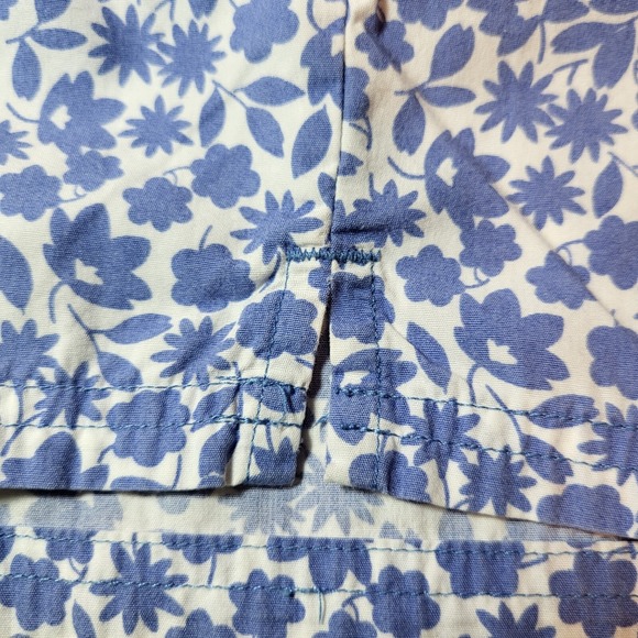 Boden Mixed Print Short Drawstring Elastic Back Blue Floral/Pink Polka Dot Sz 16 - Picture 7 of 11